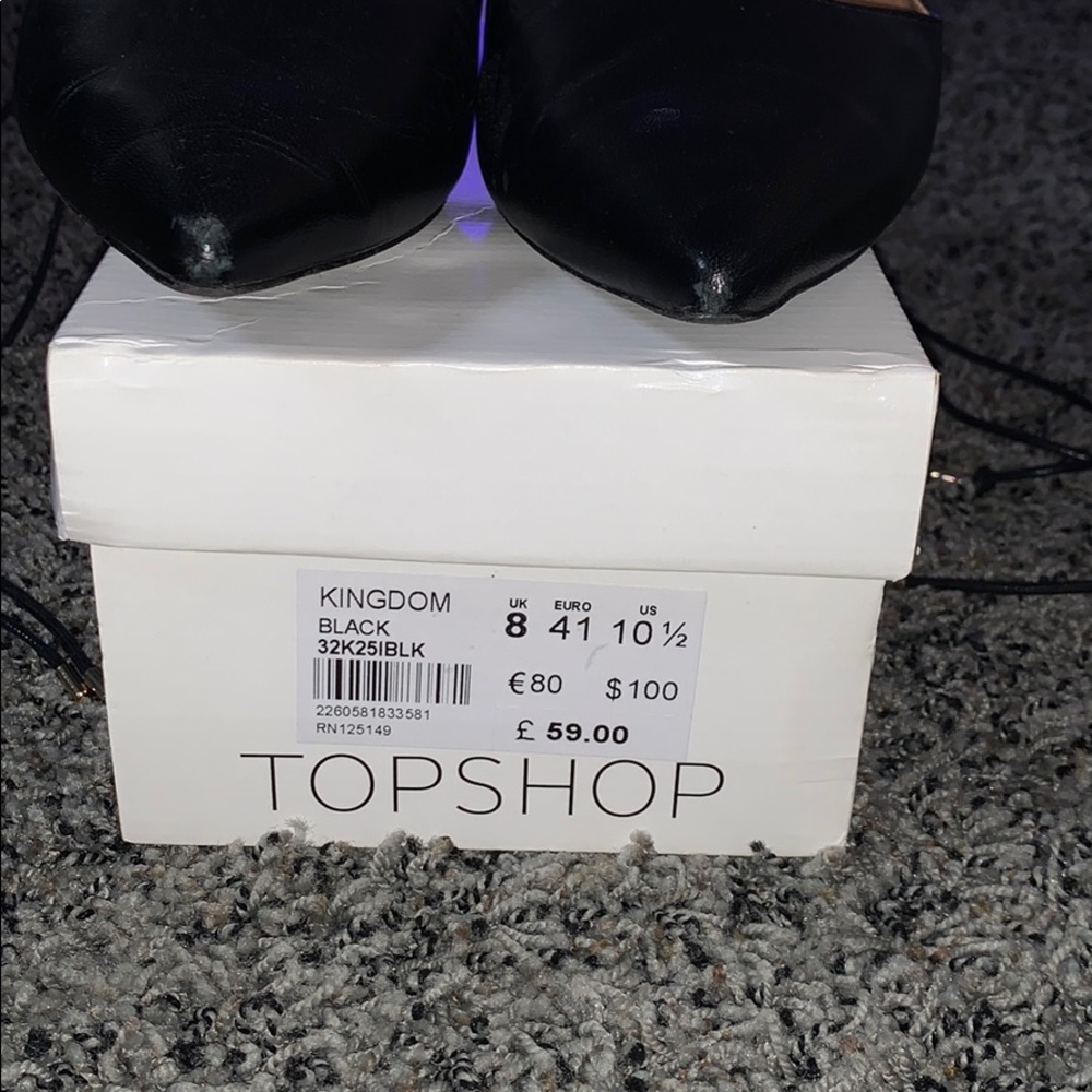 TopShop Kingdom Ghillie leather flats - Picture 3 of 9